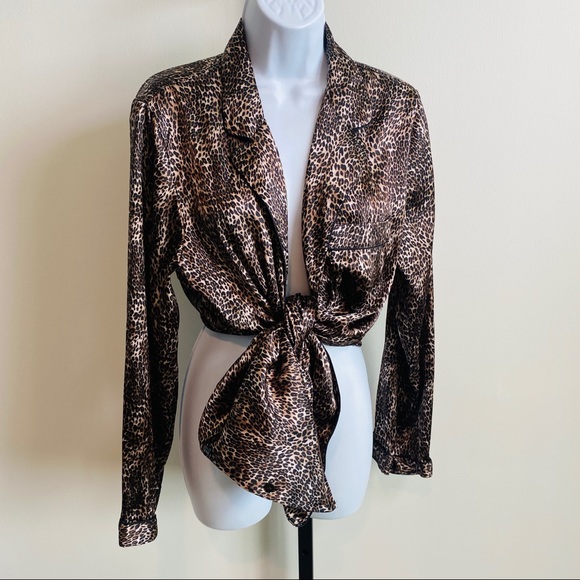 In The Bloom by Jonquil Leopard Night Pajamas Dress Size L - Picture 3 of 8